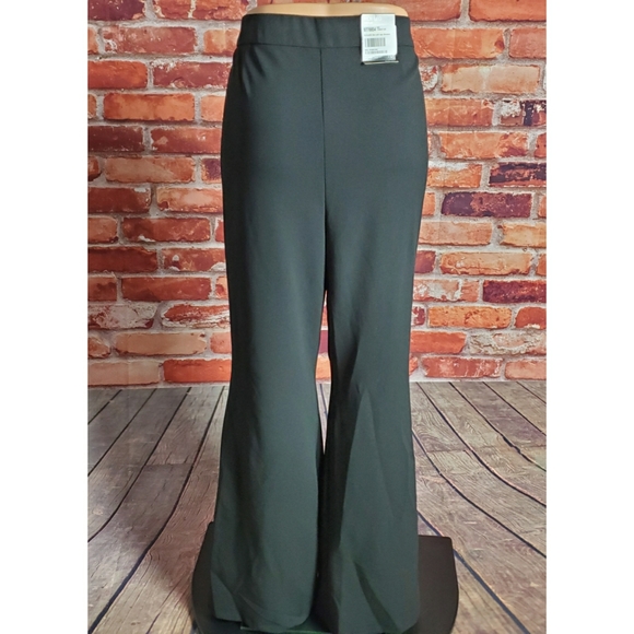 INC Black Ruffled Wide Leg Pants Size 10, 12, 14 - Picture 4 of 5